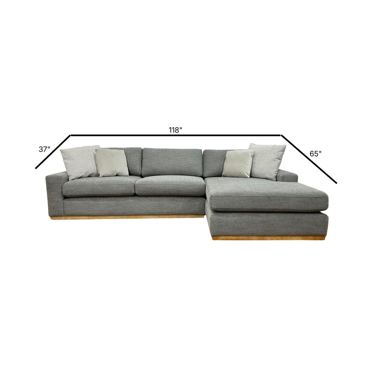 Koa Sectional Sofa 118”