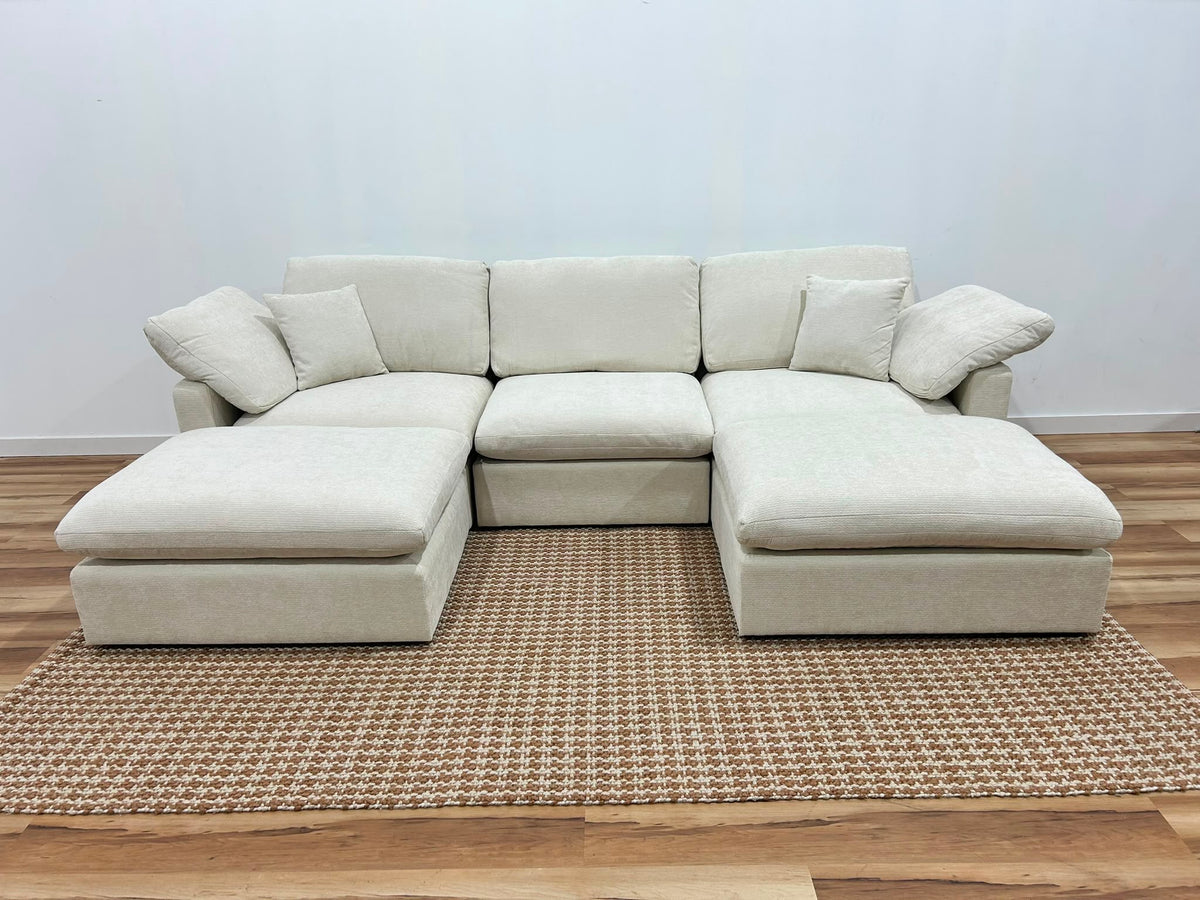Nest | Cream | Sofa | 3pc + 2 Ottoman