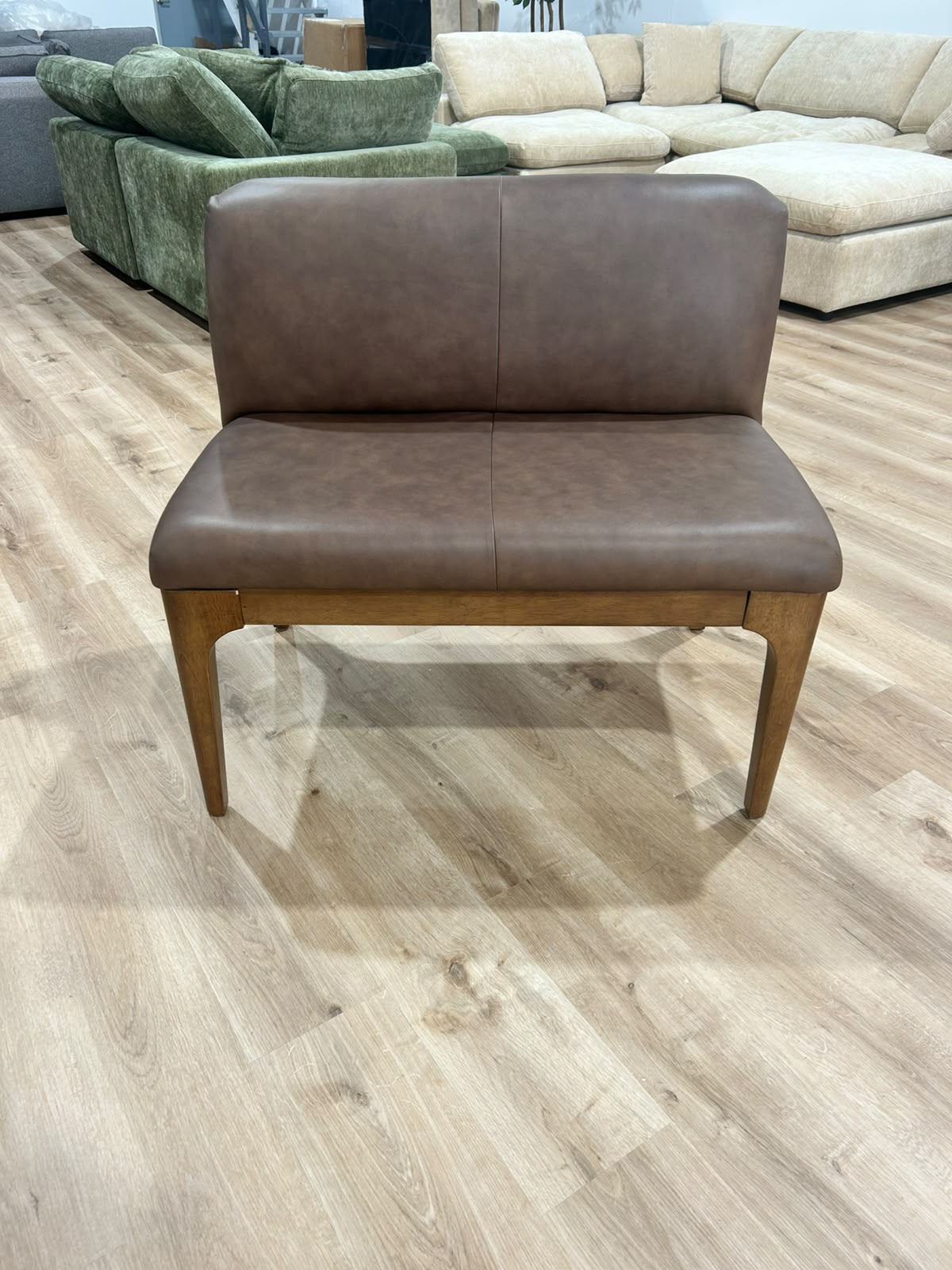 Leather Banquette Armless Bench