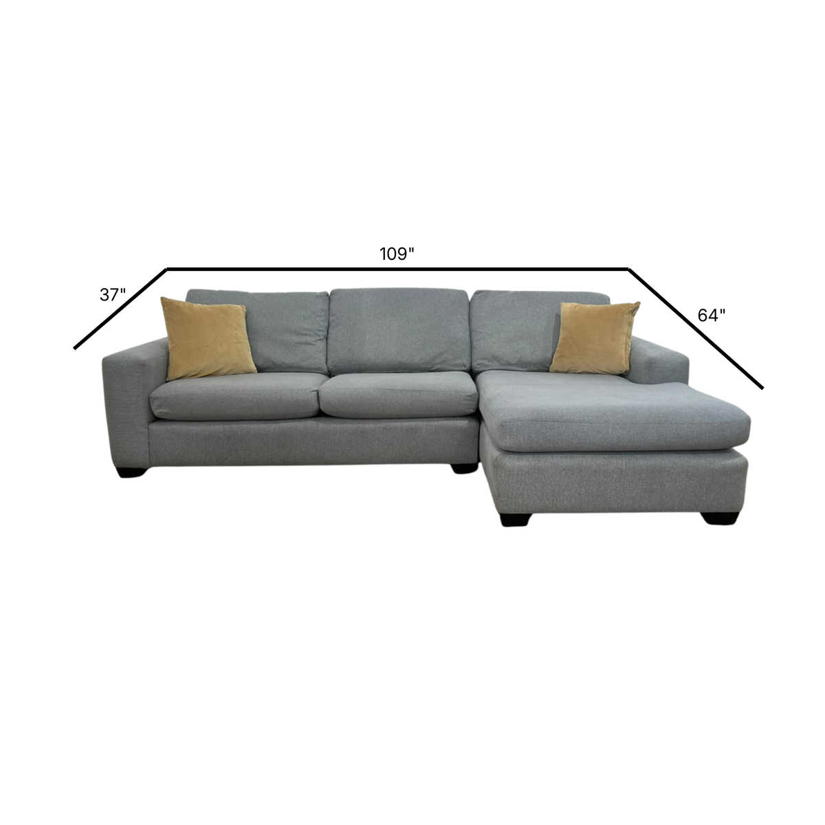 Stylus Cannon Sectional Sofa 109”