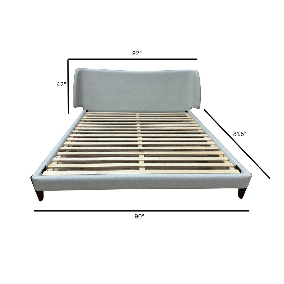 MCM King Bed Frame - Ivory