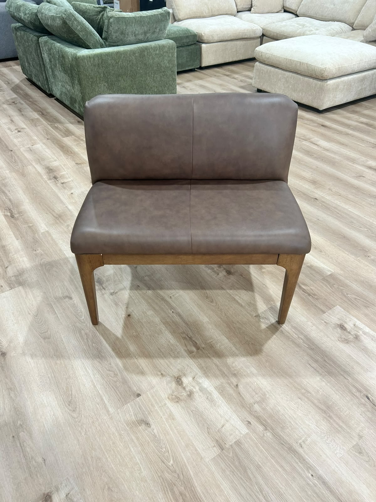 Leather Banquette Armless Bench