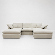 Nest | Cream | Sofa | 3pc + 2 Ottoman