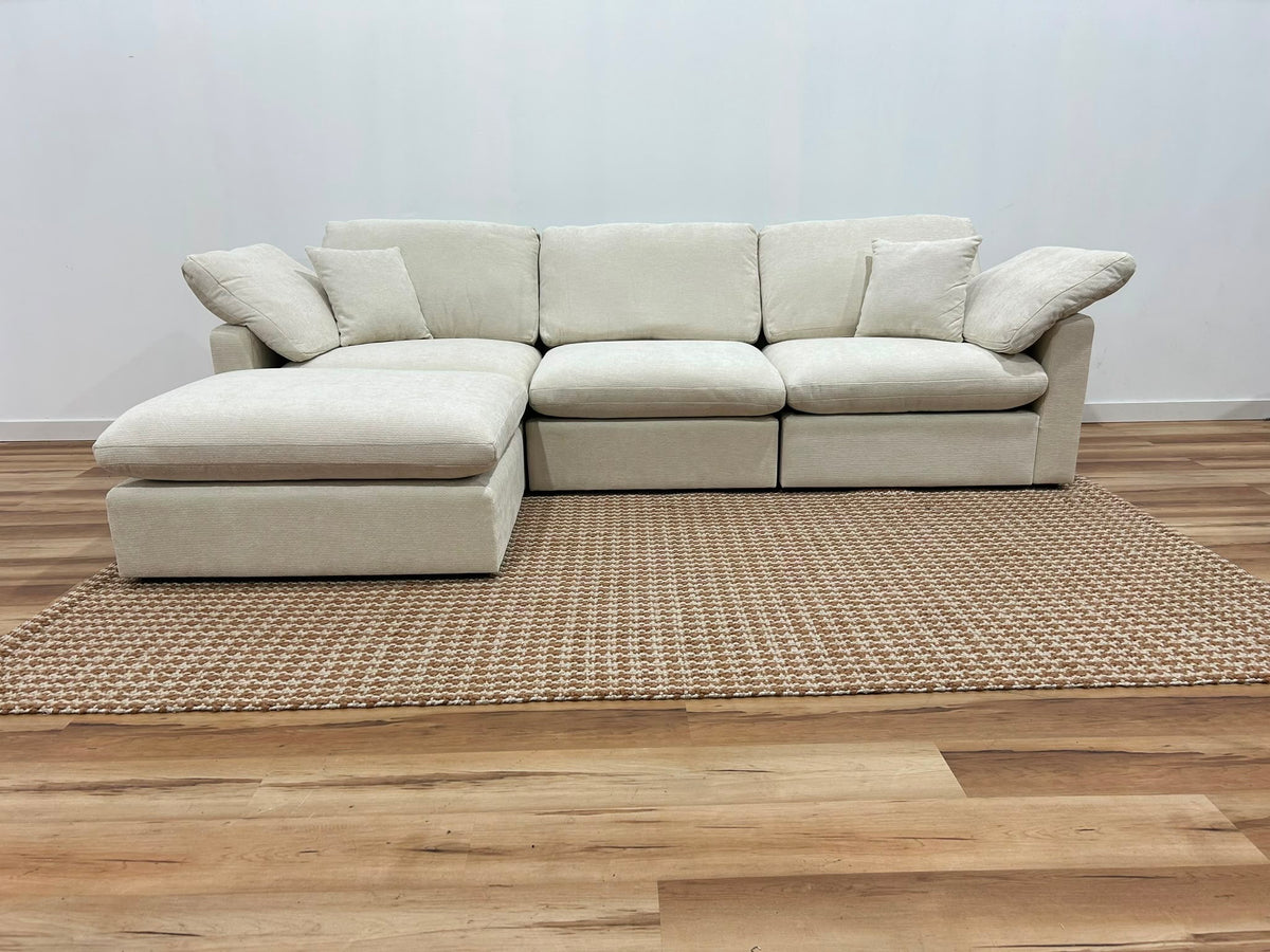 Nest | Cream | Sofa | 3pc + Ottoman