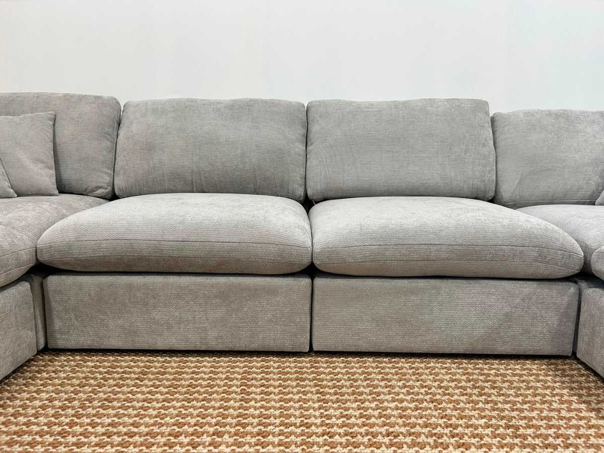 Nest | Light Grey | Corner Sectional | 6pc Corner + Ottoman