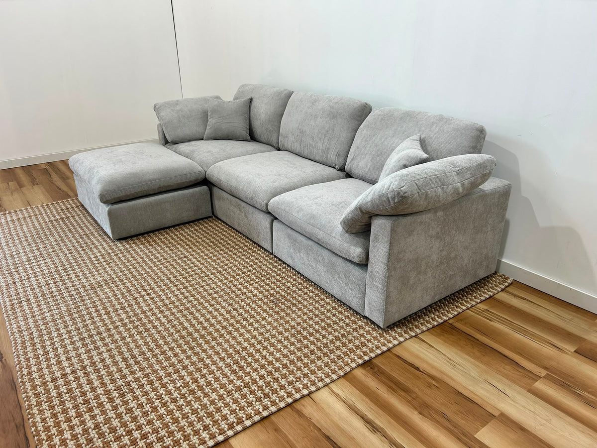 Nest | Light Grey | Sofa | 3pc + Ottoman