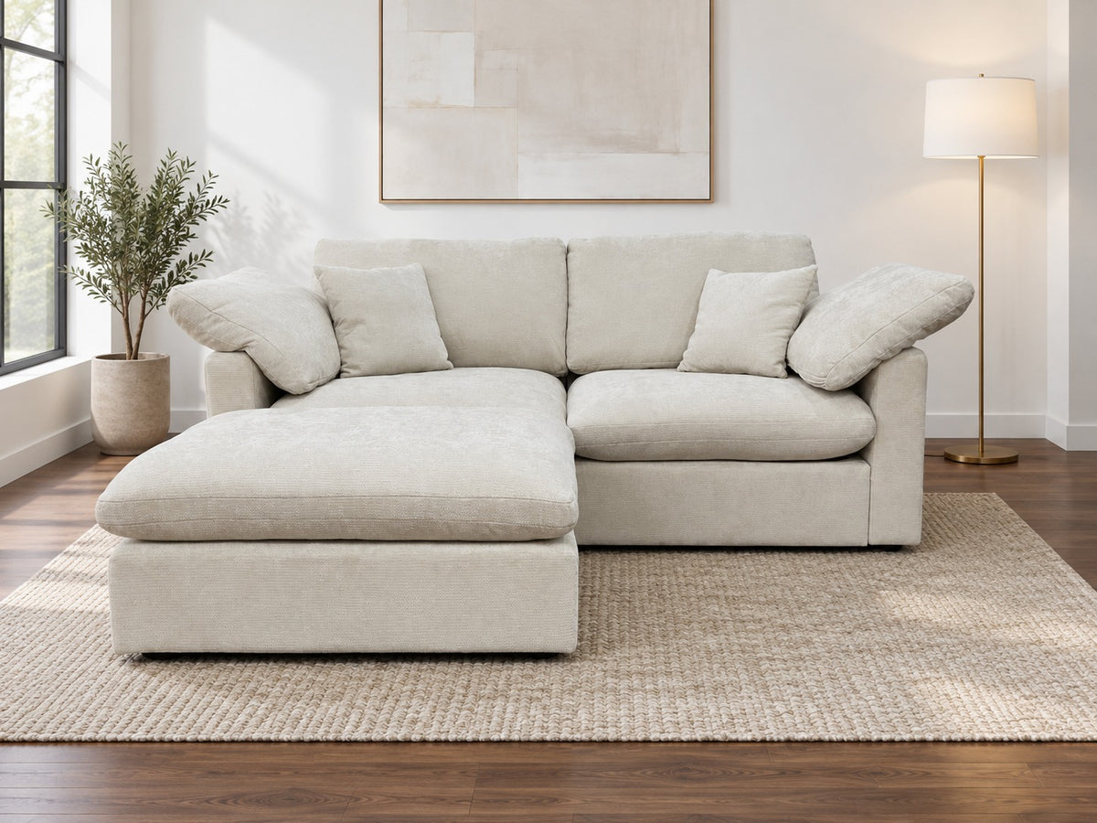 Nest | Cream | Sofa | 2pc + Ottoman